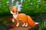 Лисиця шукає здобич на лісі
 - Вектор, зображення